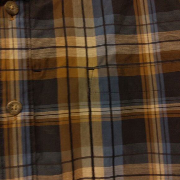 Eddie Bauer Travex shirt mens 2XL XXL blue plaid classic fit button long sleeve - Picture 3 of 8